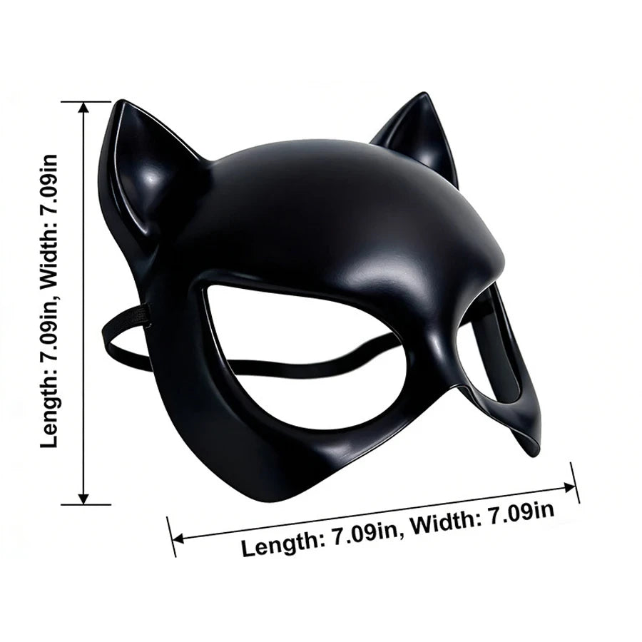 Black Cat Masquerade Mask