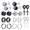 Magnetic Round Crystal Clip Earrings