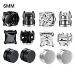 Magnetic Round Crystal Clip Earrings