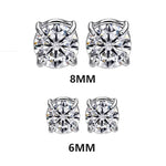Magnetic Round Crystal Clip Earrings