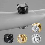 Magnetic Round Crystal Clip Earrings