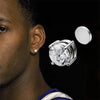 Magnetic Round Crystal Clip Earrings