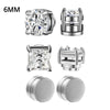 Magnetic Round Crystal Clip Earrings