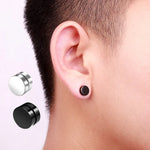 Magnetic Round Crystal Clip Earrings